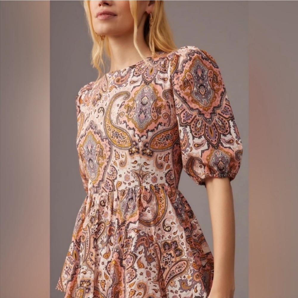 Anthropologie x Kachel Paisley Tiered Maxi Dress Size Medium - Picture 4 of 10